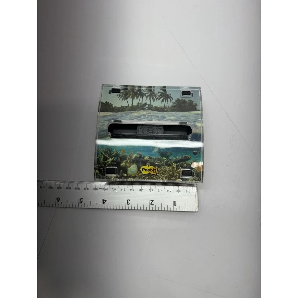 Post-it Pop-Up Note Dispenser Desktop Holder, Tropical Beach Ocean Design Fish